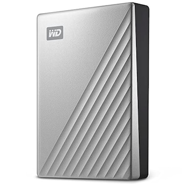 WD 5TB My Passport Ultra for Mac Silver Portable External Hard Drive backup software with defense against ransomware and password protection USBC and USB 31 WDBPMV0050BSLWESN