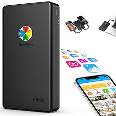 iDiskk Apple 2TB External Hard Drivefor iPhone iPad Android PhonesMacBookComputer to Backup Docs Photos VideosiPhone 17 16 Photo Stick Photo Storage Phone Drive
