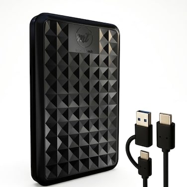ModusTech Facet 1TB External Hard Drive Portable USBCUSB 31 Plug Play Ultra Slim HDD Hard Drive for Backup Gaming PC Mac Laptop PS4 Xbox Smart TV Black