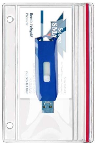 STORE SMART StoreSMART Flash Drive Zipper Case for 3Ring Binders 20Pack Vinyl Plastic R1831FLASH20 Made in USA