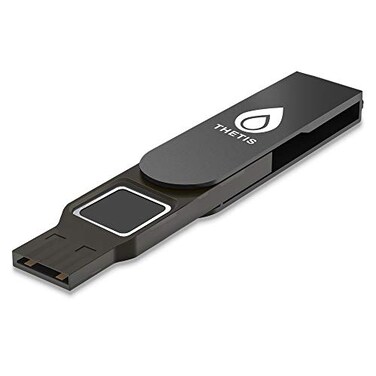 Thetis FIDO2 Security Key Fingerprint USB A Two Factor Authenticator MultiLayered Protection HOTP U2F Compatible Windows MacOS Gmail Linux for Office Business Black
