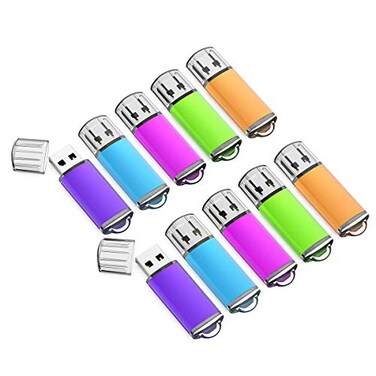 KZZ KZZ 16GB Flash Drive 10 Pack 16 GB USB Flash Drives Thumb Drive USB Stick 16G Memory Stick USB 20 Pen Drive Multicolored