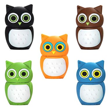 BORLTER CLAMP BorlterClamp USB Flash Drive with Cute Colorful Owl Pattern 16GB Pack of 5 Pcs USB Drive Thumb Drive Gift for Students and Children