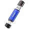 Vansuny 128GB USB TypeC Flash Drive 2in1 Dual USB A Tape C OTG Flash Drive for Android Smartphone Tablet Computer Laptop Blue
