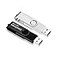 DataOcean 2 Pack 64GB USB 20 Flash Drive Memory Stick Thumb Drives Swivel Design2 X 64GB Black Silver