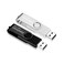 DataOcean 2 Pack 64GB USB 20 Flash Drive Memory Stick Thumb Drives Swivel Design2 X 64GB Black Silver