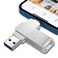 LANSLSY 256GB Flash Drive for Phone Memory StickPhone Flash Drive USB 30 External Storage3 in 1 Photo Stick is Compatible with i 0SPadAndroidPCMac 256GB Silver