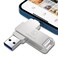 LANSLSY 256GB Flash Drive for Phone Memory StickPhone Flash Drive USB 30 External Storage3 in 1 Photo Stick is Compatible with i 0SPadAndroidPCMac 256GB Silver
