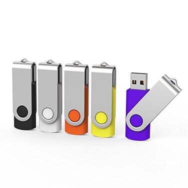 Aiibe 32GB Flash Drive 5 Pack 32GB USB 30 Flash Drive Memory Stick Thumb Drive 32GB 30 USB Drives 32G 5 Mixed Colors Black Red Yellow White Purple