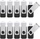 TOPESEL 64GB Flash Drive 10 Pack Bulk USB20 Thumb Drive USB Stick for Data Storage Backup Jump Drive Pen Drive Zip Drive Memory Stick with Indicator USB Storage Flash Drive Swivel Design