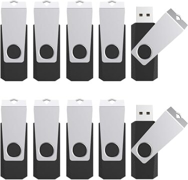 TOPESEL 64GB Flash Drive 10 Pack Bulk USB20 Thumb Drive USB Stick for Data Storage Backup Jump Drive Pen Drive Zip Drive Memory Stick with Indicator USB Storage Flash Drive Swivel Design