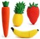 LEIZHAN 4 x 32GB Fruits USB Flash Drive Cute Banana Thumb Drive Pineapple Pendrive Strawberry Photo Stick Carrot Computer Memory Stick USB 20 Creative Backup Drive