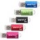 EASTFUN 5 Pack 16GB USB 20 Flash Drive Memory Stick Thumb Drive Thumb Stick Jump Drive Zip Drive Pen Drive with LED Indicator5 Pcs ColorsRoseRedBlackGreenBlue