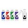 KOOTION 5 X 16GB USB Flash Drive 20 Thumb Drive 16 gb Memory Stick Swivel Keychain Design Mixcolor