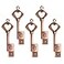 LEIZHAN 5 Pack 64GB Love Heart Key Flash Drive Vintage Thumb Drive Metal Jump Drive Cute Memory Stick Retro USB Stick Pendrive Valentines Day Gift U Disk