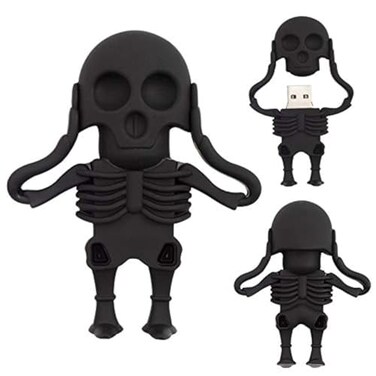 LEIZHAN Cool USB Flash Drive 16GB Skeleton Shape Thumb Drive Computer Memory Stick Data Storgage Gift Pendrive for Teachers Students Family and Friends
