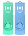 MOSDART 64GB USB 20 Flash Drive with Keychain Loop Swivel Design with LED Light exFAT Memory Stick for Computers System Backup Data Storage Thumb Drive Green and Blue Pack of 2