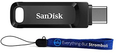Everything But Stromboli SanDisk Ultra Dual Drive Go USB Type A TypeC 128GB Flash Drive for Smartphones Tablets Computers High Speed USB 31 Pen Drive SDDDC3128GG46 Bundle with 1 Lanyard