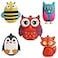 leizhan Flash Drive 5x16GB Thumb Drive Animals USB Flash Drive with Chain Bee Fox Owls Penguin Pen Drive Gift for School Kids and Students Valentines Day Gift Pack of 5 Animals