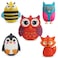 leizhan Flash Drive 5x16GB Thumb Drive Animals USB Flash Drive with Chain Bee Fox Owls Penguin Pen Drive Gift for School Kids and Students Valentines Day Gift Pack of 5 Animals