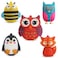 leizhan Flash Drive 5x16GB Thumb Drive Animals USB Flash Drive with Chain Bee Fox Owls Penguin Pen Drive Gift for School Kids and Students Valentines Day Gift Pack of 5 Animals