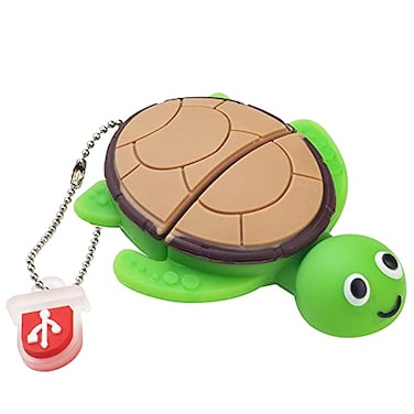 LEIZHAN Cute Turtle Flash Drive 32GB Cartoon Sea Animal Thumb Drive Character Computer USB Memory Stick Pendrive Gift for Kids Teacher Friends
