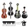 LEIZHAN 5x8GB USB Flash Drive Musical Instruments USB 20 Memory Stick PendriveYellow GuitarRed GuitarCelloViolinPiano