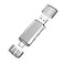 RAOYI 128GB USB C Flash Drive 2 in 1 USB 30 Type C Dual OTG Metal Thumb Drive Jump Drive Memory Stick with Keychain Suitable for USBC Smartphones MacBook Computers and Tablets Silver