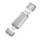 RAOYI 128GB USB C Flash Drive 2 in 1 USB 30 Type C Dual OTG Metal Thumb Drive Jump Drive Memory Stick with Keychain Suitable for USBC Smartphones MacBook Computers and Tablets Silver