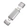 RAOYI 256GB USB C Flash Drive 2 in 1 USB 30 Type C Dual OTG Metal Thumb Drive Jump Drive Memory Stick with Keychain Suitable for USBC Smartphones MacBook Computers and Tablets Silver
