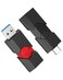 RAOYI 2 Pack 128GB USB C Flash Drive 2 in 1 Type C USB 30 Flash Drive Dual OTG Retractable TypeC Thumb Drive Memory Stick for iPhone 171615 iPad Android Smartphone Tablet PC Black Red