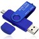 BORLTER CLAMP BorlterClamp 64GB USB Flash Drive Dual Port Memory Stick OTG Thumb Drive with Micro USB Drive Port for Android Smartphone Tablet Computer Blue