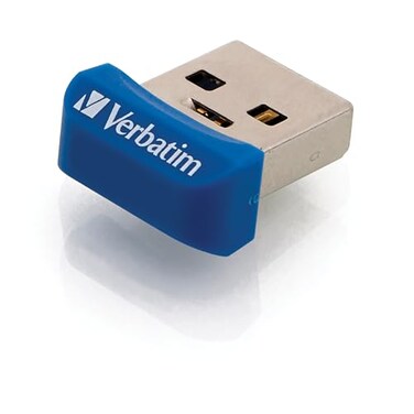 Verbatim 64GB Store n Stay Nano USB 32 Gen 1 Flash Drive SnagFree Low Profile Thumb Drive Blue