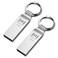 MOSDART Waterproof 128GB USB20 Flash Drive exFAT Metal Memory Stick with Keychain for System Back Data Storage SilverPack of 2