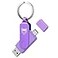 MOSDART 128GB Dual USB C 32 Flash Drive Up to 150MBS Type C Thumb Drive with Keychain and LED Light exFAT Memory Stick for iPhone 1516 and 17 iPad Android Phone MacBook Laptop Purple