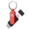 MOSDART 256GB USB C 32 Fast Speed C and A Dual Flash Drive exFAT Memory Stick with Keychain and LED Indicator for iPhone 151617 Android Phone iPad MacBook and Other Laptops Red
