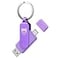 MOSDART 256GB USB C 32 Fast Speed C and A Dual Flash Drive exFAT Memory Stick with Keychain and LED Indicator for iPhone 151617 Android Phone iPad MacBook and Other Laptops Purple