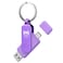 MOSDART 256GB USB C 32 Fast Speed C and A Dual Flash Drive exFAT Memory Stick with Keychain and LED Indicator for iPhone 151617 Android Phone iPad MacBook and Other Laptops Purple