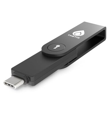 Thetis ProC FIDO2 Security Key Passkey Device with USB C NFC TOTPHOTP Authenticator APP FIDO 20 Two Factor Authentication 2FA MFA Works with WindowsmacOSLinuxGmailFacebookDropboxGitHub