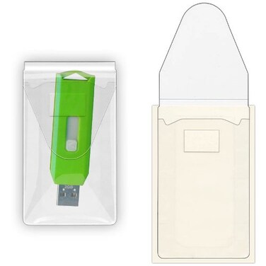 STORE SMART StoreSMART USB Flash Drive Holders Peel Stick Strip Resealable Flap 50Pack TL1025250