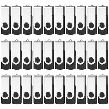 AreTop 4GB USB 20 Flash Drive Pack of 100 Thumb Drives Bulk Metal Pen Drive Portable Keychain Jump Drive Multipack for Data Storage 4GB Black 100 Pack