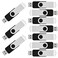 VICFUN 10pcs 2GB USB Flash Drives 2GB USB 20 Memory Stick Foldable Thumb DriveBlack