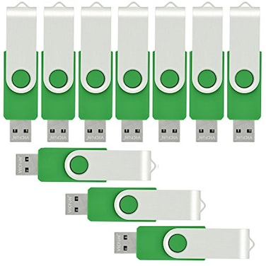 VICFUN 10 Pack 32GB USB Flash Drives Bulk 32GB Flash Drive 10 Pack USB Memory Stick 32GB USB20Green