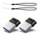 RAOYI 2 Pack 64GB USB 30 Flash Drive Mini Fit USB Stick Ultra Slim Thumb Drive Jump Drive Zip Drive Pen Drive with LanyardBlack
