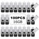 TOPESEL 100PCS 16GB Bulk USB 20 Flash Drive Swivel Memory Stick Thumb Drives Pen Drive 16G 100 Pack Black