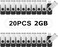 TOPESEL 20PCS 2GB Bulk USB 20 Flash Drive Swivel Memory Stick Thumb Drives Pen Drive 2G 20 Pack Black