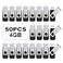 TOPESEL 50PCS 4GB Bulk USB 20 Flash Drive Swivel Memory Stick Thumb Drives Pen Drive 4gig 50 Pack Black