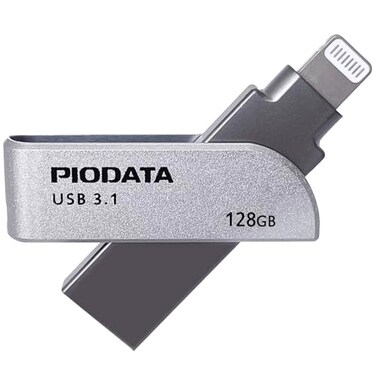 PioData iXflash 128GB iPhone iPad Flash Pen Drive USB 31 Apple MFi Lightning Connector External Storage Memory Expansion for iOS DevicesWindowsMac