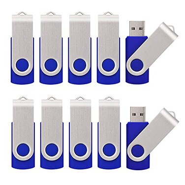 KALSAN 100 Pack 16GB USB Flah Drives USB 20 Flash Drives Bulk USB Memory SticksBlue