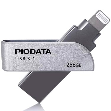 PioData iXflash 256GB iPhone iPad Flash Pen Drive USB 31 Apple MFi Lightning Connector External Storage Memory Expansion for iOS DevicesWindowsMac